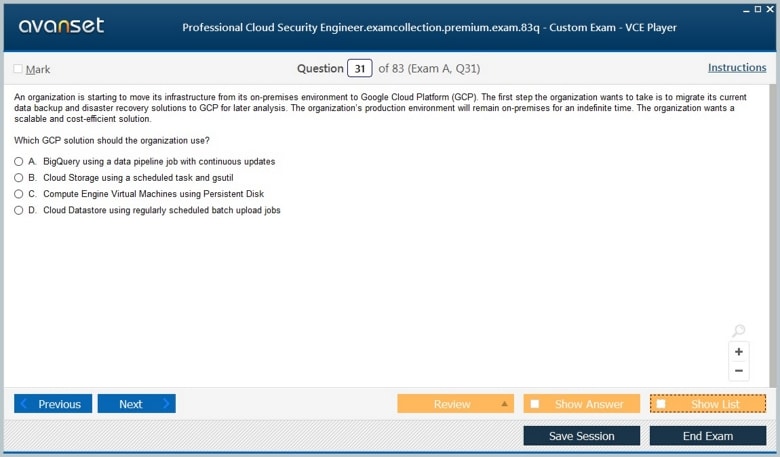 Professional Cloud Security Engineer Premium VCE Screenshot #4